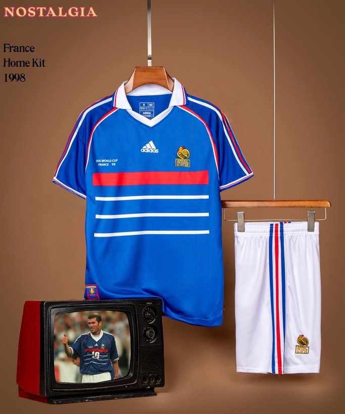 کیت فوتبال تایلندی نوستالژی تیم ملی فرانسه 1998